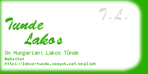 tunde lakos business card